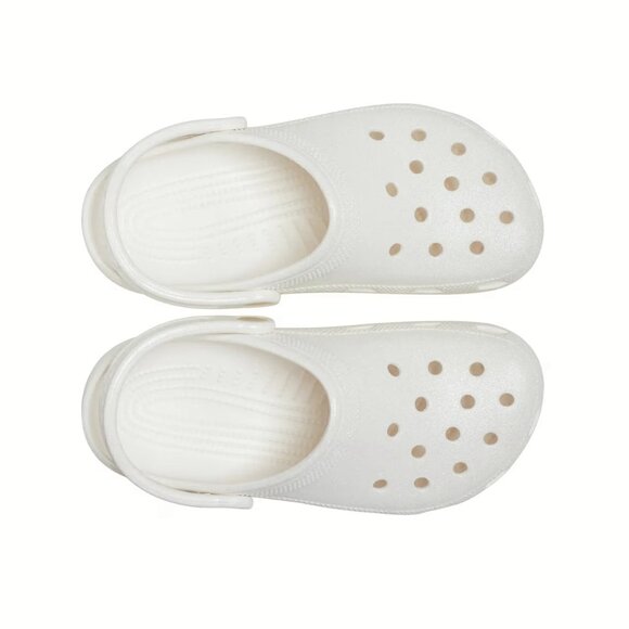 NEW Crocs - Women's Size 10, Classic Glitter Clog - White - Picture 6 of 7